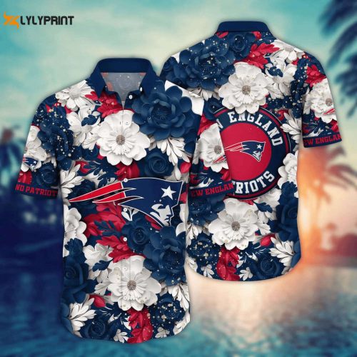 New England Patriots Flower Hawaiian Shirt – Custom NFL Summer Football Apparel