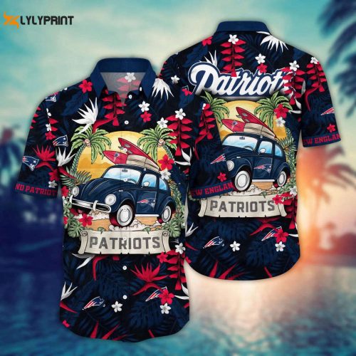 Official NFL New England Patriots Flower Hawaii Shirt - Perfect for Fans Summer Football NA49534