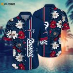 Stylish NFL New England Patriots Flower Hawaii Shirt – Perfect for Fans! Summer Football Shirts NA49574
