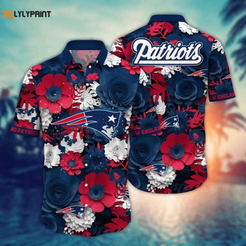 NFL Patriots Flower Hawaii Shirt: Perfect for Fans Summer Football Apparel – NA49626