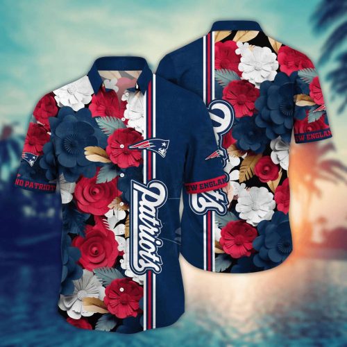 Shop Official NFL New England Patriots Flower Hawaii Shirt – Perfect for Fans! Summer Football Shirts NA49627
