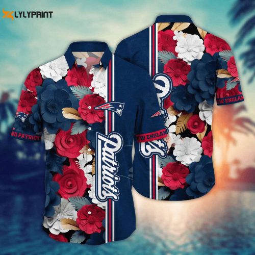 Shop Official NFL New England Patriots Flower Hawaii Shirt – Perfect for Fans! Summer Football Shirts NA49627