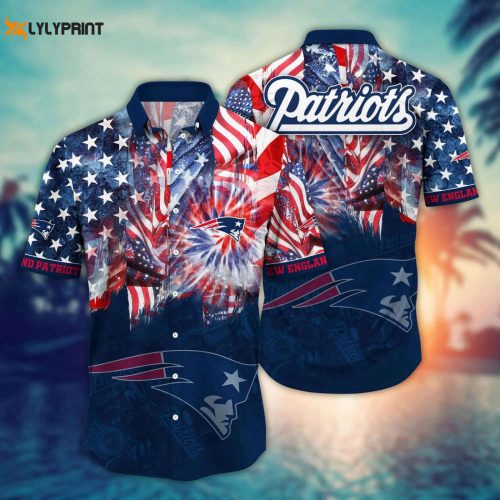 Patriots Flower Hawaii Shirt: Show Your Team Spirit with NFL Summer Football Gear!