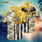 Show Your Boston Bruins Pride with Our NHL Hawaiian Flower Shirt – Perfect for Summer Football Fans!