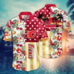 Show Your Support with NHL Calgary Flames Flower Hawaii Shirt – Perfect for Summer Football Fans!