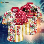 Show Your Support with NHL Calgary Flames Flower Hawaii Shirt – Perfect for Summer Football Fans!