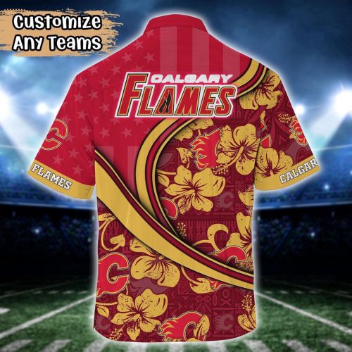 Custom NHL Calgary Flames Summer Flower Hawaii Shirt: Get Your Unique Football Shirts Now!
