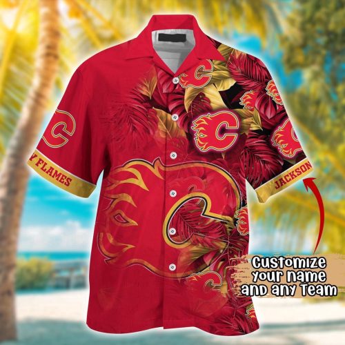 Custom NHL Calgary Flames Summer Hawaii Football Shirt: Stand Out with Personalized Style!