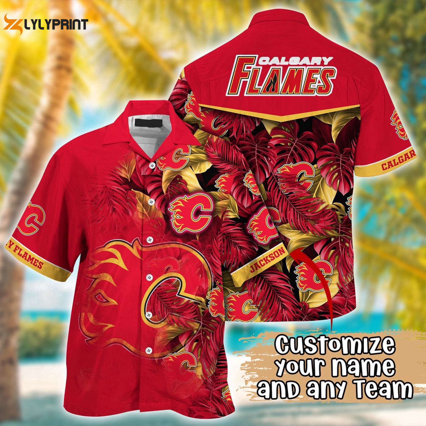 Custom NHL Calgary Flames Summer Hawaii Football Shirt: Stand Out with Personalized Style! Custom NHL Calgary Flames Summer Hawaii Football Shirt: Stand Out with Personalized Style!