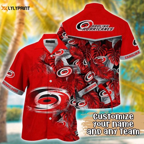 Shop Custom Carolina Hurricanes Summer Hawaii Football Shirts – NHL Fans Favorite!