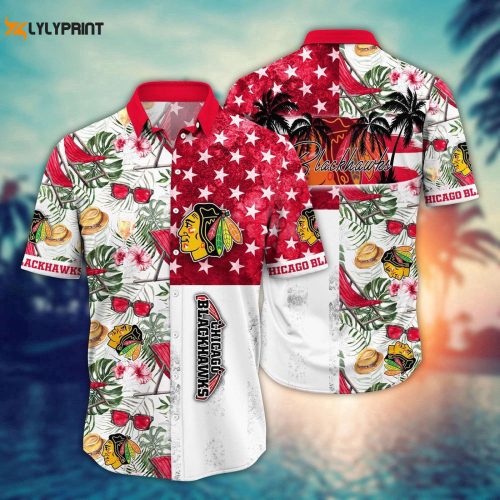 Chicago Blackhawks Flower Hawaii Shirt: Stylish Summer Football Gear for NHL Fans
