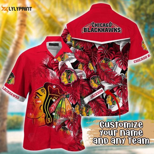 NHL Chicago Blackhawks Summer Hawaii Shirt - Custom Football Shirts: Show Your Team Spirit!