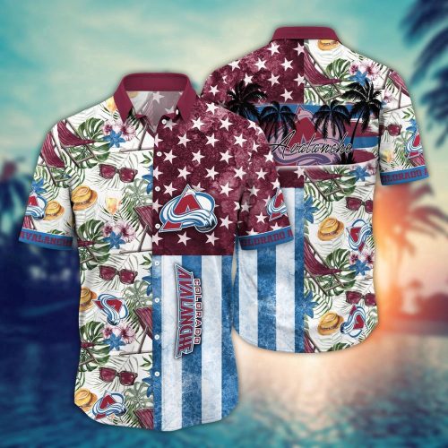 Get Game-Ready with NHL Colorado Avalanche Flower Hawaii Shirt – Perfect for Summer Football Fans!