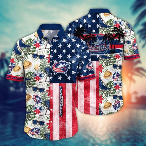 Columbus Blue Jackets NHL Flower Hawaii Shirt: Perfect Summer Football Shirts for Fans