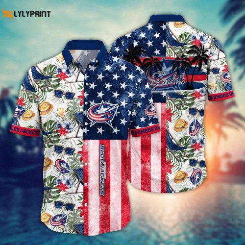 Columbus Blue Jackets NHL Flower Hawaii Shirt: Perfect Summer Football Shirts for Fans
