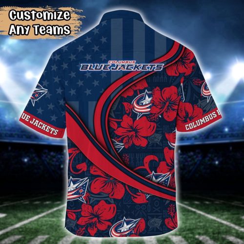 Columbus Blue Jackets Summer Flower Hawaii Shirt: Custom Football Shirts with NHL Design