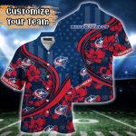 Columbus Blue Jackets Summer Flower Hawaii Shirt: Custom Football Shirts with NHL Design
