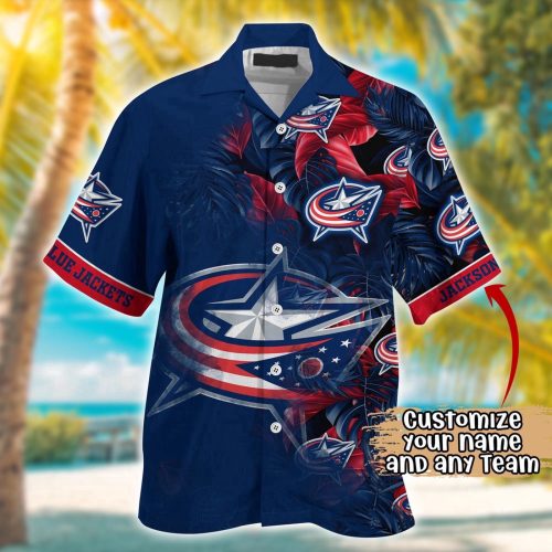 NHL Columbus Blue Jackets Custom Football Shirts: Summer Hawaii Shirt for Ultimate Style & Comfort!
