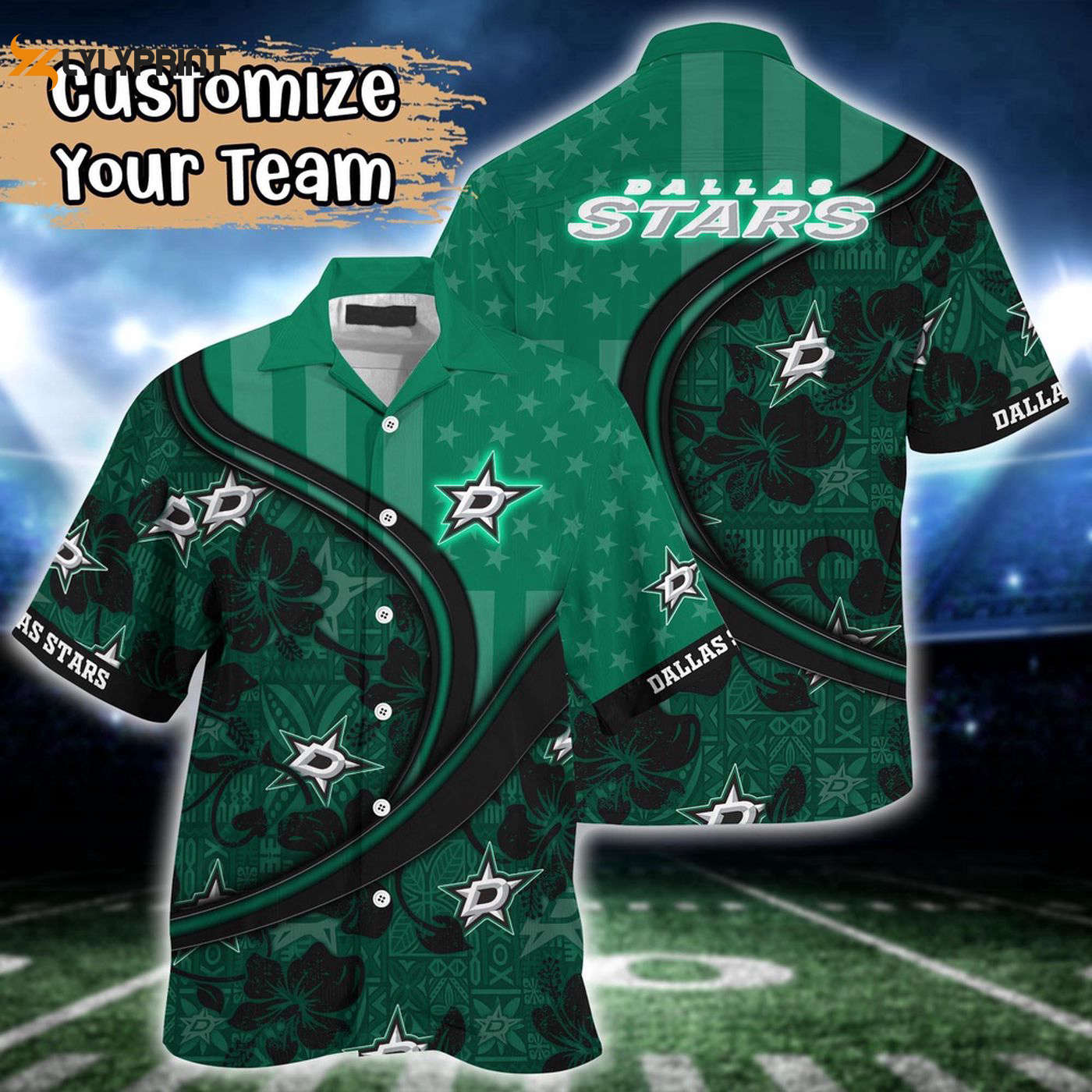 Custom NHL Dallas Stars Summer Flower Hawaii Shirt – Stand out with Personalized Football Shirts! Custom NHL Dallas Stars Summer Flower Hawaii Shirt – Stand out with Personalized Football Shirts!