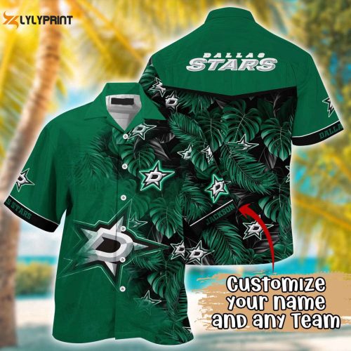 Custom NHL Dallas Stars Summer Hawaii Football Shirt - Stand Out in Style!