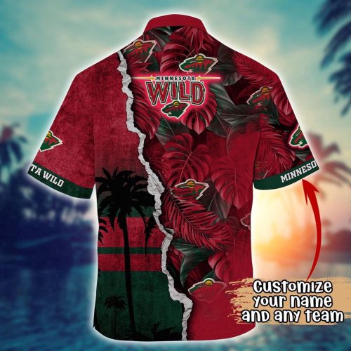 Custom NHL Minnesota Wild Palm Tree Hawaii Shirt – Perfect Summer Football Shirts