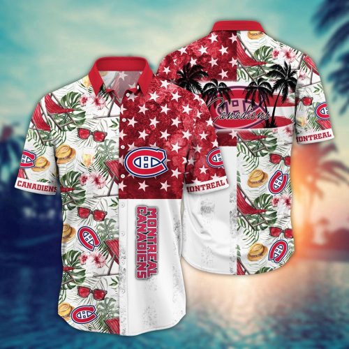 Stylish NHL Montreal Canadiens Flower Hawaii Shirt – Perfect Summer Football Shirts for Fans!