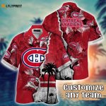 Custom Montreal Canadiens Palm Tree Hawaii Shirt – Perfect for Summer Football Custom Montreal Canadiens Palm Tree Hawaii Shirt – Perfect for Summer Football