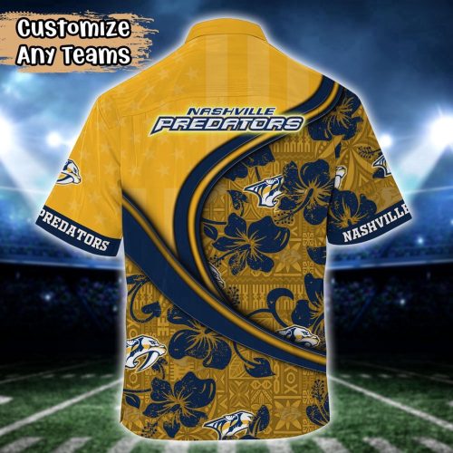NHL Nashville Predators Summer Flower Hawaii Shirt – Custom Football Shirts