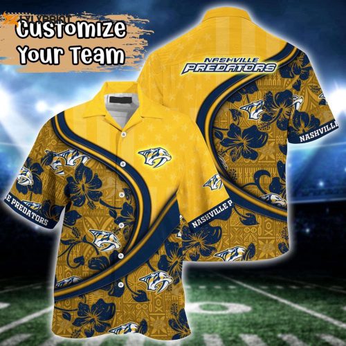 NHL Nashville Predators Summer Flower Hawaii Shirt – Custom Football Shirts
