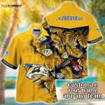NHL Nashville Predators Summer Hawaii Shirt – Custom Football Shirts: Embrace the Hawaiian Vibes!