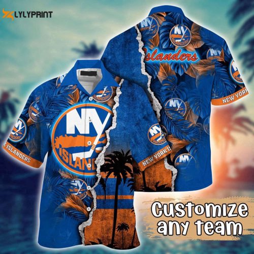 Custom NHL New York Islanders Palm Tree Hawaii Shirt - Summer Football Shirts