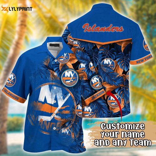 Custom NHL New York Islanders Football Shirt – Summer Hawaii Design