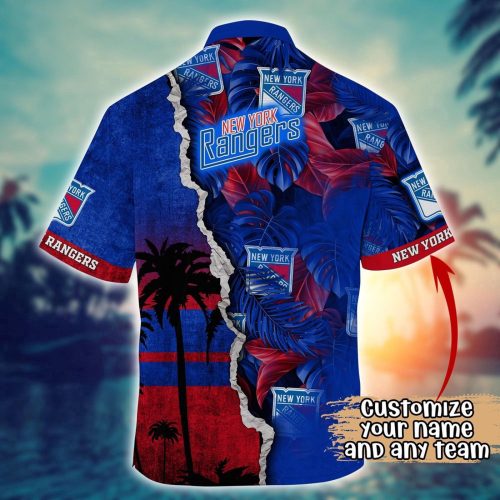 Custom NHL New York Rangers Palm Tree Hawaii Shirt – Perfect Summer Football Shirts