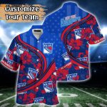 Custom NHL New York Rangers Summer Flower Hawaiian Football Shirt
