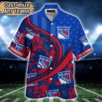 Custom NHL New York Rangers Summer Flower Hawaiian Football Shirt