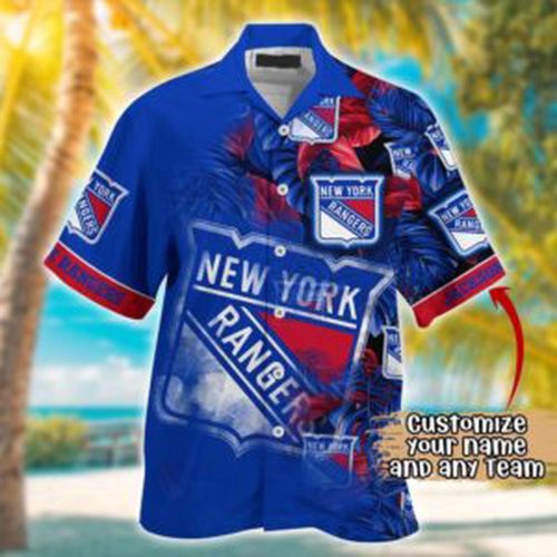 Custom NHL New York Rangers Summer Hawaii Football Shirt – Stand Out in Style!