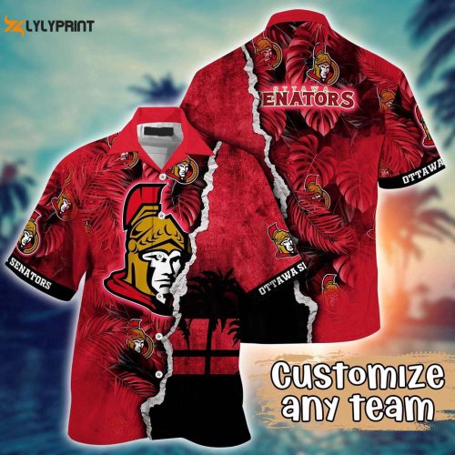 Custom NHL Ottawa Senators Palm Tree Hawaii Shirt - Perfect Summer Football Gear