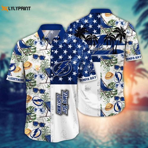 Tampa Bay Lightning Flower Hawaii Shirt: Perfect Summer Football Gear for NHL Fans!
