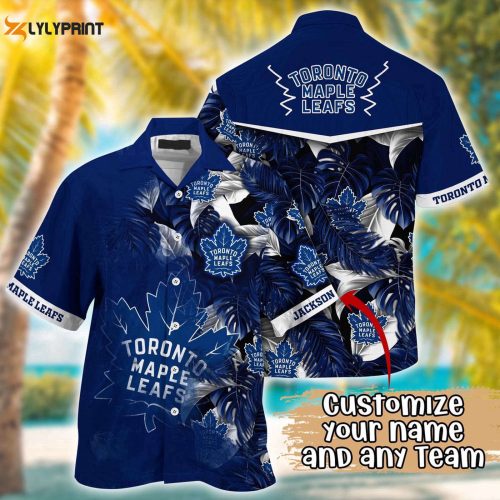 Custom Toronto Maple Leafs NHL Summer Hawaii Football Shirt - Stand out in Style!