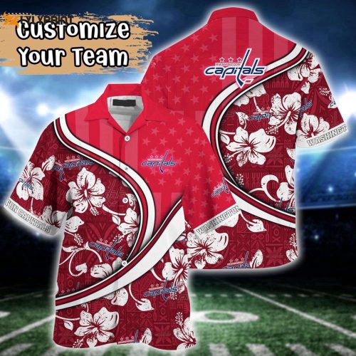 Show your team spirit with NHL Washington Capitals Summer Flower Hawaii Shirt - Custom Football Shirts