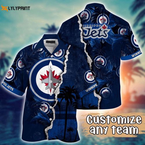 Custom Winnipeg Jets Palm Tree Hawaii Shirt – Perfect Summer Football Shirts