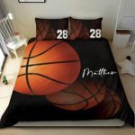 Custom Football Duvet Set: Personalized Name & Number Bedding in Blue – Simple Player Design