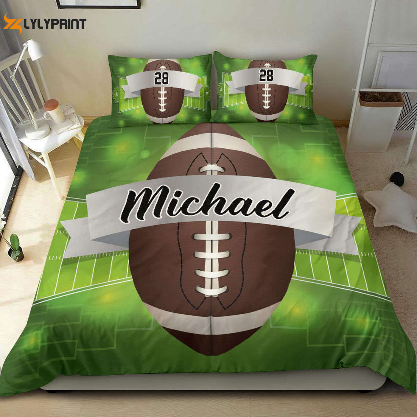Custom Football Duvet Set – Personalized Name Number Bedding Custom Football Duvet Set – Personalized Name Number Bedding