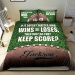 Customized Football Duvet Set – Win Lose Player Gift Green Bedding with Personalized Name & Number