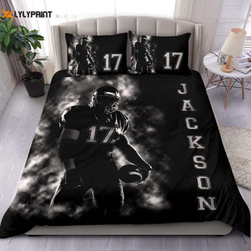 Custom Football Duvet Cover Set – Personalized Bedding for Football Fans