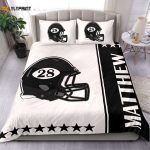 Custom Football Duvet Cover Set Personalized Bedding with Player Name & Number