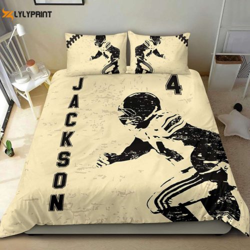 Custom Football Duvet Set – Personalized Vintage Player Bedding