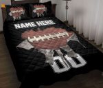 Custom Name Personalized Football Quilt Set: American Torn Effect Blanket with Pillowcases – Shop Now!