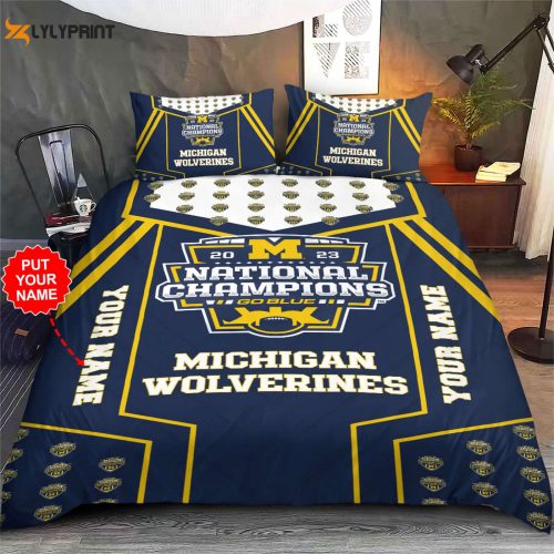 Michigan Wolverines Football Bedding Set – Personalized & Premium Quality TANTN 4163