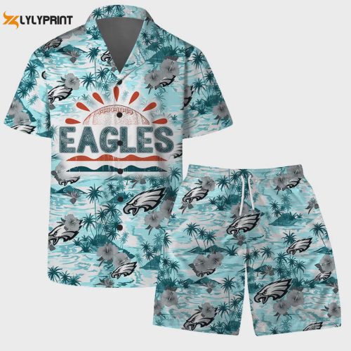 Philadelphia Eagles Hawaiian Football Set - Team Logo Pattern for Game-Day Fun!
